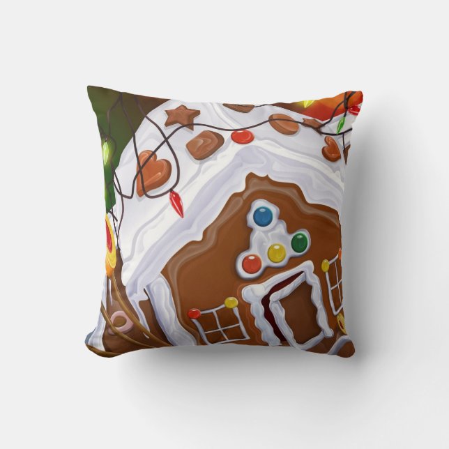 Gingerbrood House Kussen (Voorkant)