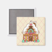 Gingerbrood House Magnet Magneet (Voorkant / Achterkant)