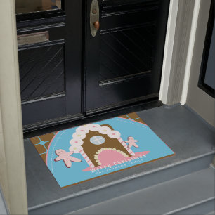 Gingerbrood House Man Familienaam Doormat Deurmat