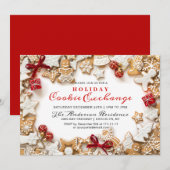 Gingerbrood House, Man Holiday Cookie Exchange Kaart (Voorkant / Achterkant)