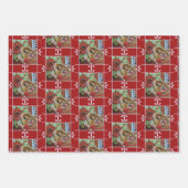 GingerBrood House Mouse & Wreater Waterverf Art Wr Inpakpapier Vel (Voorkant)