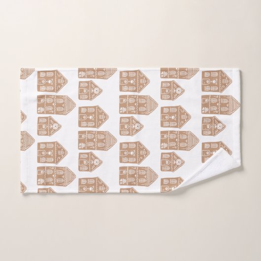 Gingerbrood House Pattern Bath Towel Set Bad Handdoek (Handdoek)