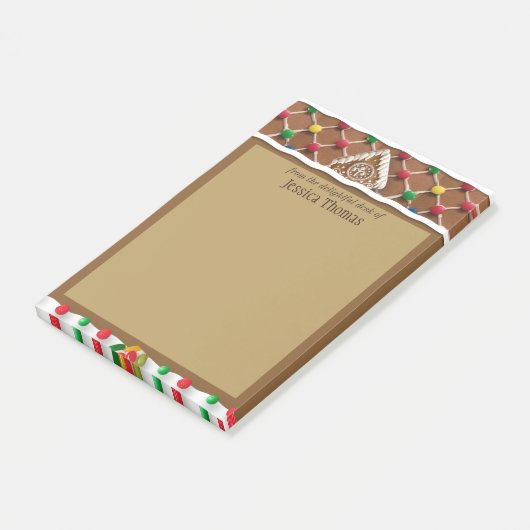 Gingerbrood House Personalized Post-it® Notes (Schuin)