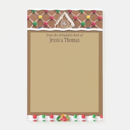Gingerbrood House Personalized Post-it® Notes (Voorkant)