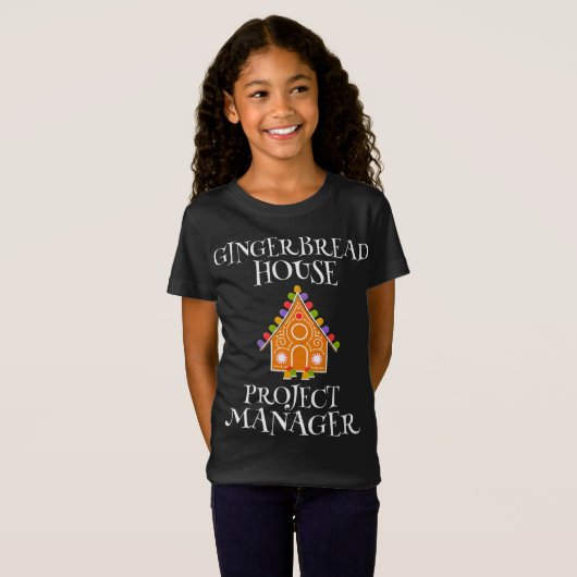 Gingerbrood House Projectmanager Decorting Bakin T-shirt (Voorkant volledig)