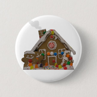 Gingerbrood House Ronde Button 5,7 Cm