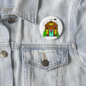 Gingerbrood House Ronde Button 5,7 Cm (In situ)