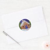 Gingerbrood House Ronde Sticker (Envelop)