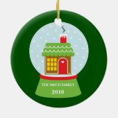 Gingerbrood House Snowglobe Ornament (Achterkant)