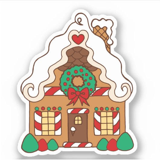 Gingerbrood House Sticker (Voorkant)