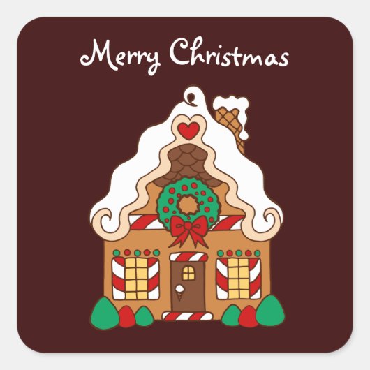 Gingerbrood House Sticker (Voorkant)