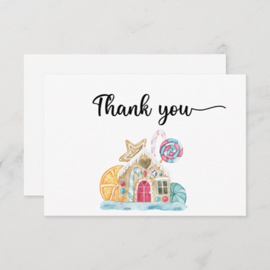 Gingerbrood jongen bedankt je kaart (Voorkant / Achterkant)