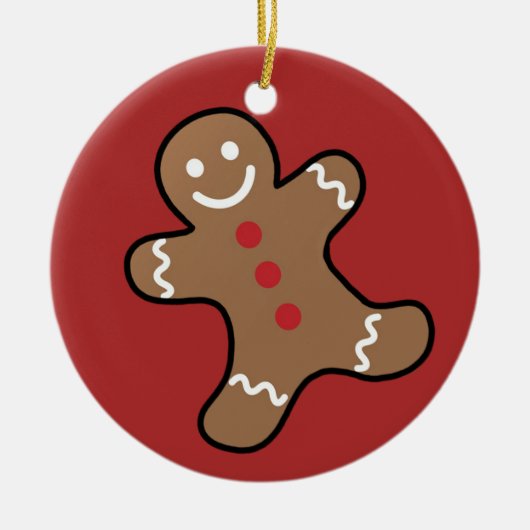 Gingerbrood Keramisch Ornament (Voorkant)