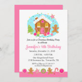 Gingerbrood kerstfeest uitnodiging (Voorkant / Achterkant)