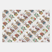 Gingerbrood, kerstmis ABC, Teddy Bear Inpakpapier Vel (Voorkant 3)