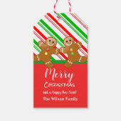 Gingerbrood Kerstmis Cadeaulabel (Voorkant)