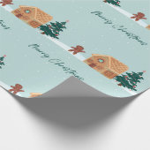 Gingerbrood Kerstmis Cadeaupapier (Hoek)
