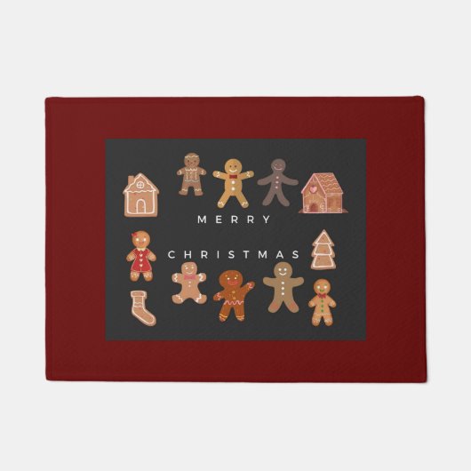 Gingerbrood Kerstmis Deurmat (Voorkant)