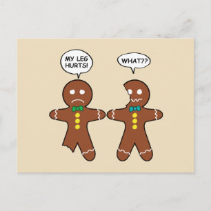 Gingerbrood Kerstmis Humor Beige Holiday Briefkaart