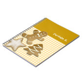 Gingerbrood koekje bruine leuke keuken notitieboek (Linkerzijde)