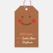 Gingerbrood-koekje glimlachen cadeaulabel (Achterkant)