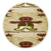 Gingerbrood-koekje Keramische Knop (Voorkant)