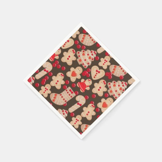 Gingerbrood Koekjes Holiday Cookie Exchange Party Servetten (Hoek)