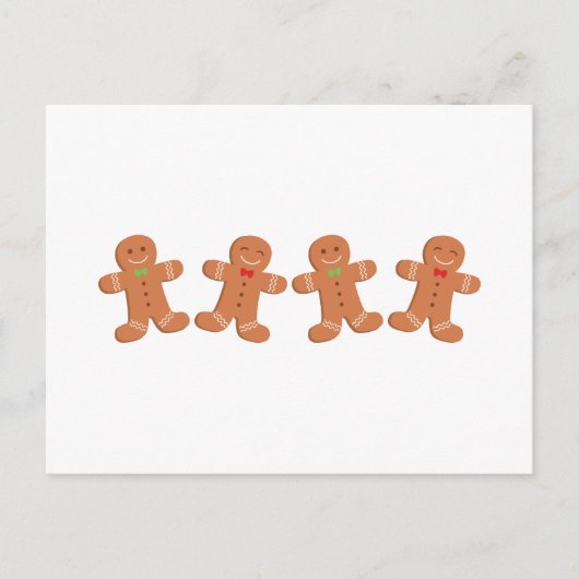 Gingerbrood Koekjesgrens Briefkaart (Voorkant)