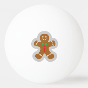Gingerbrood maakt de engel in de sneeuw pingpongballen