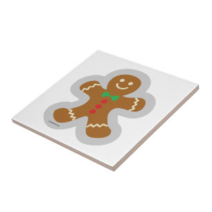 Gingerbrood maakt de engel in de sneeuw tegeltje