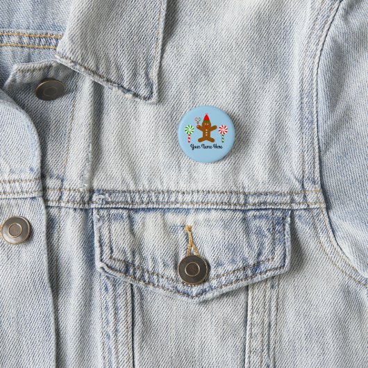 Gingerbrood Man #1 Button (In situ)