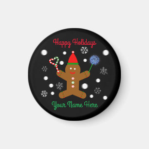 Gingerbrood Man #2 Round Magnet Magneet