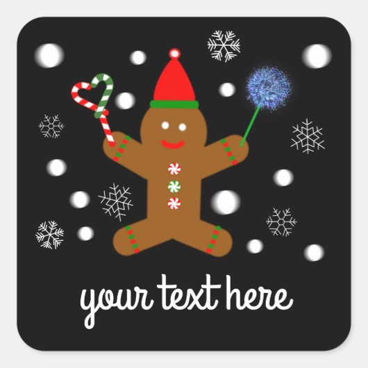 Gingerbrood Man #2 Stickers (Voorkant)