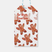 Gingerbrood Man Aangepast cadeautje Label Cadeaulabel (Achterkant)