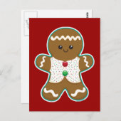 Gingerbrood Man Briefkaart (Voorkant / Achterkant)