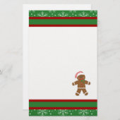 Gingerbrood Man Briefpapier (Voorkant / Achterkant)