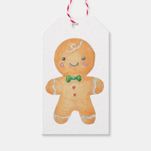 Gingerbrood Man Cadeaulabel (Voorkant)