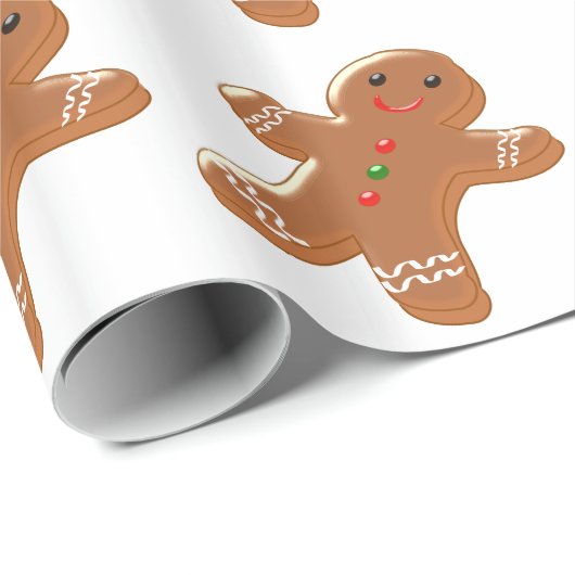 Gingerbrood Man Cadeaupapier (Rol Hoek)