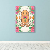 Gingerbrood Man Canvas Afdruk (Insitu (Houten vloer))