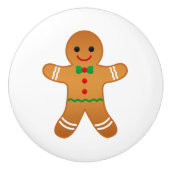 Gingerbrood Man Ceramic Knob Keramische Knop (Voorkant)