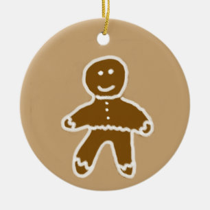Gingerbrood Man Circle Ornament