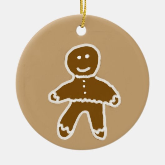 Gingerbrood Man Circle Ornament (Voorkant)