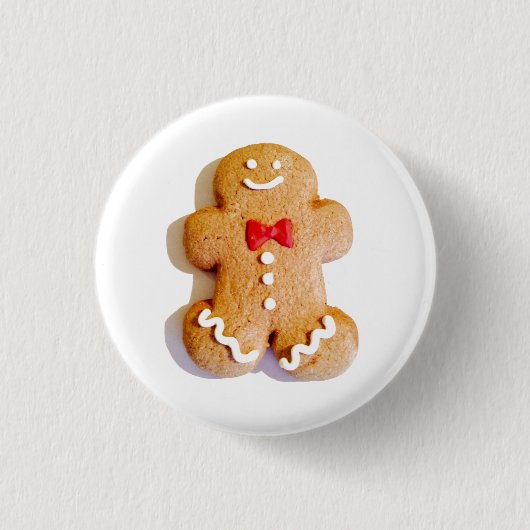 Gingerbrood Man Cookie 4Marie Ronde Button 3,2 Cm (Voorkant)