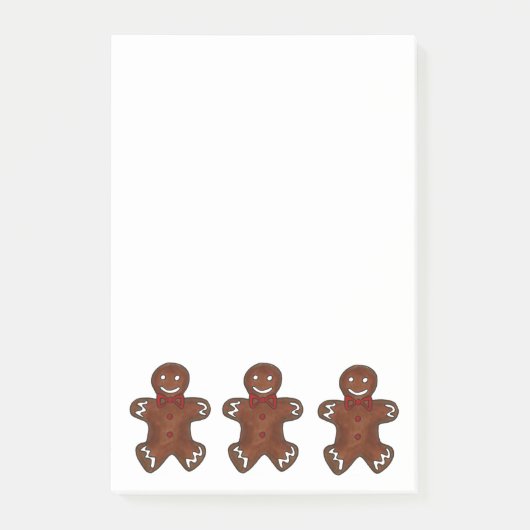 Gingerbrood Man Cookie Kerstmis Post-its Post-it® Notes (Voorkant)