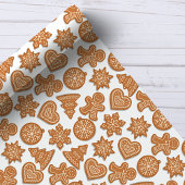 Gingerbrood Man Cookies Cute Kerstmis Cadeaupapier