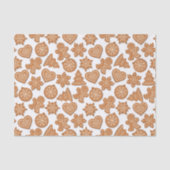 Gingerbrood Man Cookies Cute Kerstmis Tissuepapier (Voorkant)