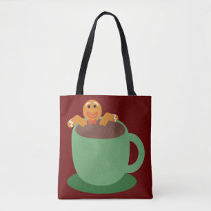 Gingerbrood Man die Cocoa Holiday Fun Toon La Draagtas