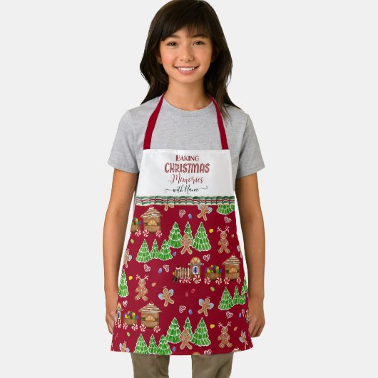 GingerBrood Man die kerstherinneringen aan het bak Schort (Insitu)