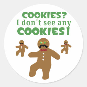 Gingerbrood Man Disguise Ronde Sticker