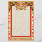 Gingerbrood Man en Vrouw Briefpapier (Voorkant)